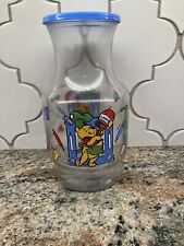 vtg Anchor Hocking Disney Winnie the Pooh Glass Juice Carafe Pitcher Eeyore picture