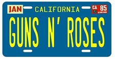 Guns N' Roses 1985 California Metal License plate picture