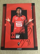 Desire Doue, France 🇫🇷 Stade Rennes 2023/24 hand signed picture