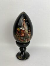 Beautiful Russian Hand-Painted Egg W/stand  ~ St. Basils Cathedral picture