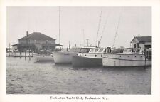 Yacht Club Tuckerton New Jersey NJ Boats Dock Chrome c1950 Postcard picture