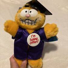 Vtg Garfield Plush Stuffed Animal/Toy. Graduate “I’m Taking Offers” W/ tag picture