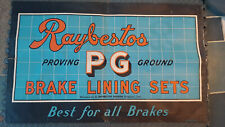RAYBESTOS 1930s PROVING GROUND AUTOMOBILE BRAKES GARAGE BANNER ORIGINAL BIG picture