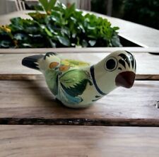 Vintage Tonala Bird Dove Hand Painted Mexican Pottery Folk Art picture