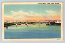 Topeka KS-Kansas, Topeka Avenue Bridge Vintage Souvenir Postcard picture