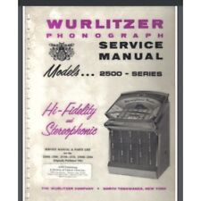 Wurlitzer Jukebox 2500 series Service Manual 112 pages 2500s 2510s 2510 2504s ++ picture
