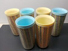 VINTAGE 1960'S MCM INSULATED TUMBLERS SET OF 6 picture