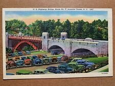 Postcard Ausable Chasm NY - c1940s US Highway Bridge on Route-9 picture