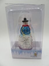 2012 Jim Shore Dashaway Snowman Glass Ornament 0388664 with Box picture