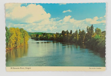 Willamette River rises in the Cascade Mountains Oregon Postcard Unposted picture