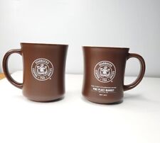 2 Starbucks 2008 Pike Place Market First Store 16 oz. Old Logo Brown Mug Large picture