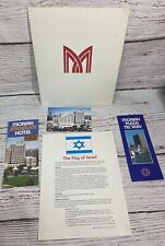 Hotel Moriah Jerusalem Travel Folder Plaza Tel Aviv Israel Anthem Flag Info picture