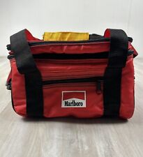 Vintage 90's Marlboro Insulated Red Lunch Box Cooler Bag Travel Two Compartment picture