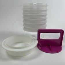 Tupperware Hamburger Press Keepers & Lids Sets - Choose your package picture