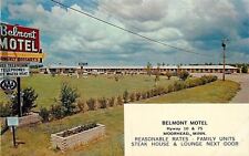 Moorhead Minnesota~Belmont Motel~Was Bossart's~Neon Sign~1966 Postcard picture