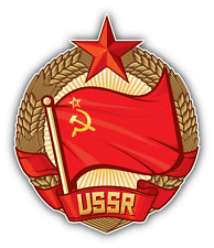 USSR Flag Soviet Union Wreath Of Wheat Car Bumper Sticker Decal 5
