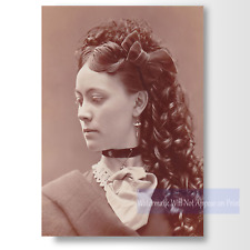 Victorian Elegance - Exquisite Woman, Choker Necklace, Earrings, Photo Print picture