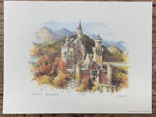 Vintage Souvenir Print of Neuschwanstein Castle, Bavaria, Germany picture