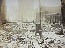 3svs SAN FRANCISCO Earthquake Ruins E G Kelley 1906 - LA Oil Pumps  Stereoview#8 picture