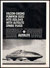 1961 Autolite Spark Plug Falcon Engine Pumpkin Seen Vintage Print Ad Wall Art picture