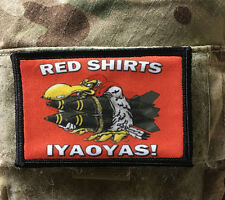 Navy Red Shirts Ordnance IYAOYAS Morale Patch Tactical Military Army Flag USA picture