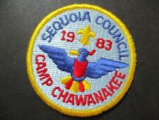 1983 Sequoia Council Camp Chawanakee boy scout patch picture