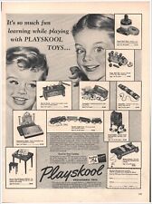 1952 Playskool Educational Toys Vintage Original Magazine Print Ad picture