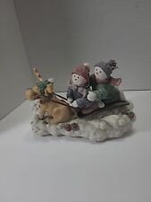 Snowman And Reindeer Music Box Christmas Decorations  picture