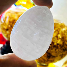 Wealth River Rock Healing Stone Leklai Naga Egg Magic White Thai Amulet #17691 picture