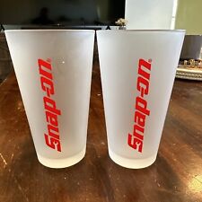 Snap On Tools Frosted Beer Drink Glasses 16oz Pint Glass Set Of 2 picture