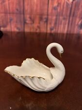 Lenox Cream Swan Small Dish Hand Decorated w/ 24k Gold Trim 5