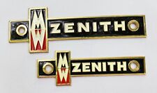 2 Original Vintage Zenith Name Plates, Brass, Unused picture