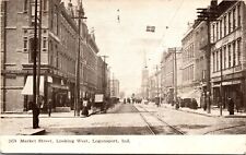 Postcard Market Street, Looking West in Logansport, Indiana picture