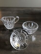 Gorham Full-Lead Crystal King Edward Covered Sugar Bowl and Cream Pitcher picture