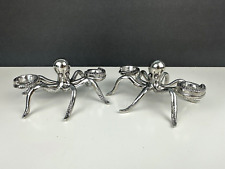 Mudpie Octopus Taper Candle Holder Six Legs Two Holders Set of 2 Ocean Decor B8 picture