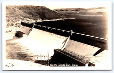 Postcard RPPC Bird's Eye View Grand Coulee Dam Washington 30's EKC Stamp Box A13 picture