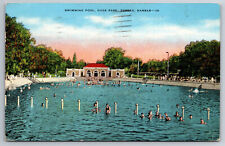 Vintage Postcard KS Topeka Gage Park Swimming Pool Swimmers -12713 picture