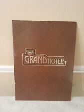 Vintage The GRAND Hotel Restaurant Menu Signed 1984 READ picture