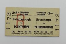 British Railway Ticket SCUNTHORPE to PETERBOROUGH No 1172 picture