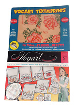 Vogart Textilprints Hot Iron Transfers Color Lot of Vintage 1950 Kitchen & Roses picture