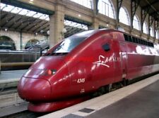 PHOTO  (2) THALYS AT THE GARE DU NORD  THALYS N INTERNATIONAL HIGH-SPEED TRAIN O picture