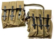  WWII GERMAN MP STG AMMO POUCHES-GREY CANVAS picture