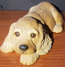 Vintage Sandicast Dog Sculpture Cocker Spaniel Puppy 1983 Signed Sandra Brue  picture