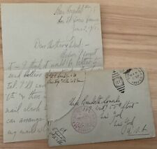 WWI AEF letter 2Lt 6 FA Base Hosp. 18 picture
