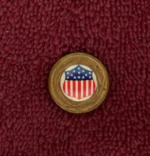 Vintage Whitehead Hoag Pin Back Patriotic Red, White, and Blue Shield/Flag Motif picture