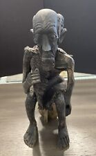 African Tribal Folk Art Wooden Male Figurine Vintage Dark Wood Lightweight picture