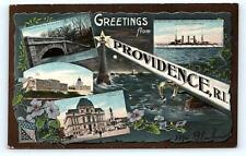 PROVIDENCE, RI Rhode Island ~ c1910s Multiview LIGHTHOUSE & SHIP, etc. Postcard picture