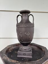 Rare Antique Wedgwood Black Basalt Tall Apollo Muses Trophy Vase (c.1890s) picture
