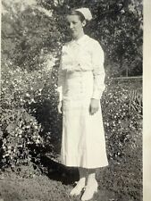(AcB) Vintage Original FOUND PHOTO Photograph Snapshot Beautiful Nurse Uniform picture