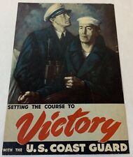 1943 magazine print SETTING THE COURSE TO VICTORY WITH THE US COAST GUARD picture